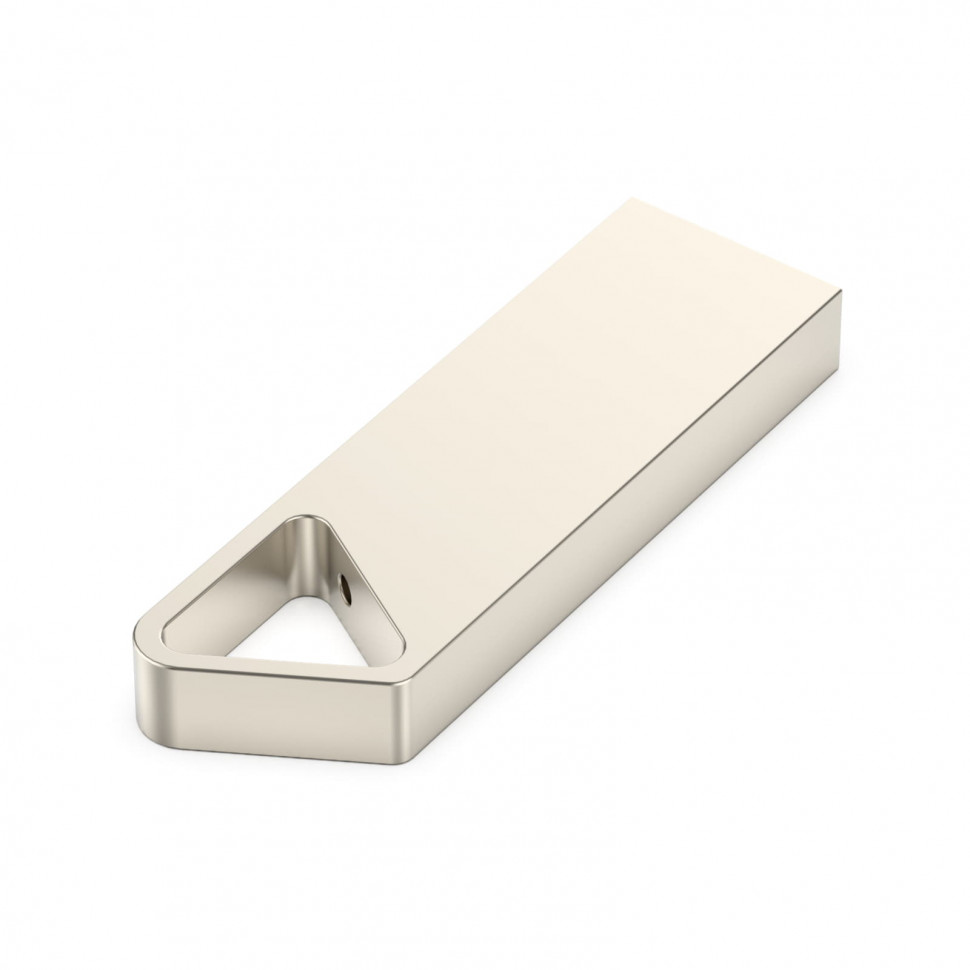 USB flash-карта SPLIT (16Гб), серебристая, 3,6х1,2х0,5 см, металл, серебристый