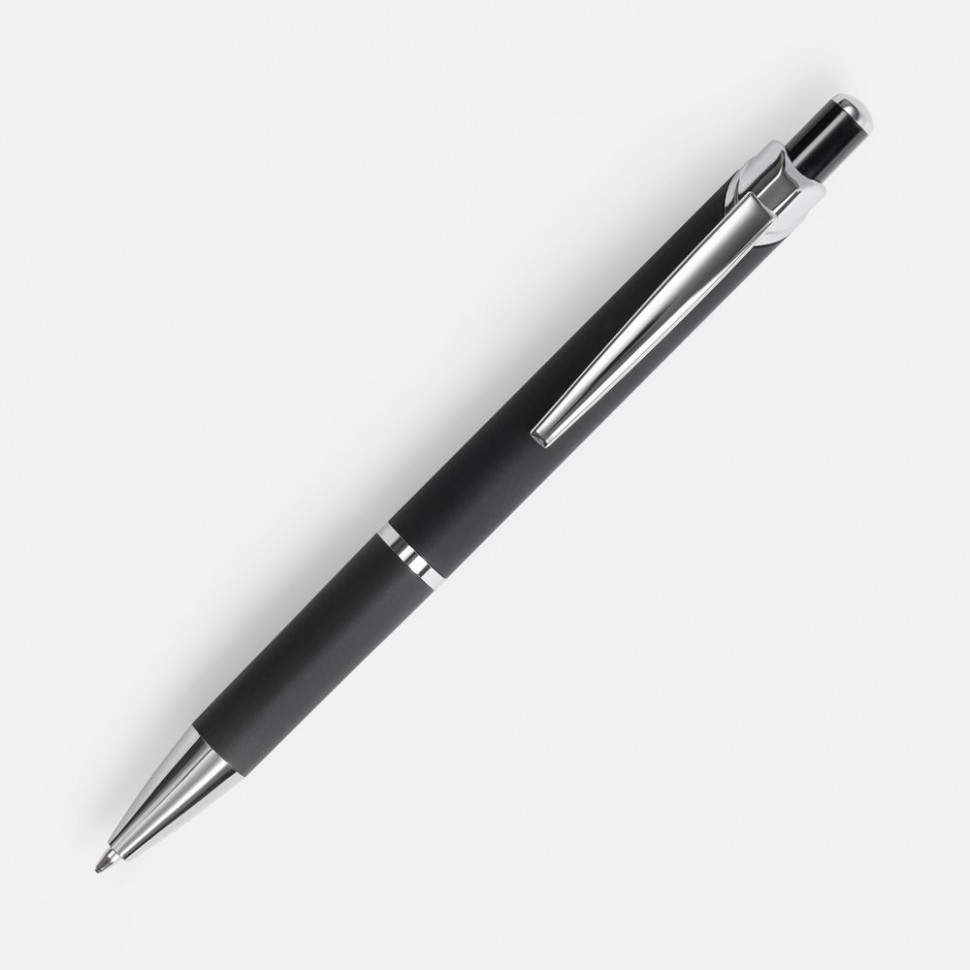 Ручка шариковая Chromos Soft Touch, черная