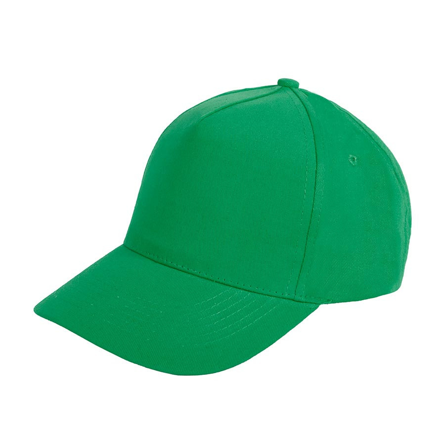 Бейсболка STANDARD, 5 клиньев, металлическая застежка, желтый