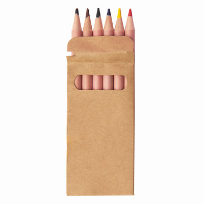 Цветные карандаши мини TINY,6 цветов, бежевый