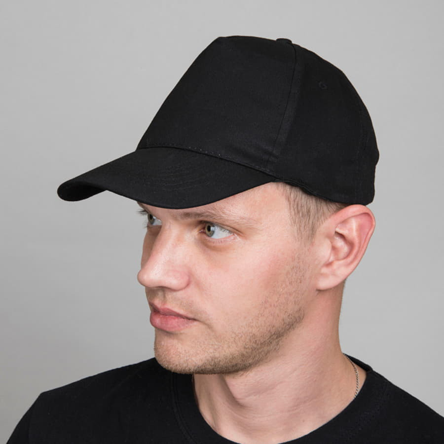 Бейсболка LIGHT, 5 клиньев,  застежка на липучке, белый
