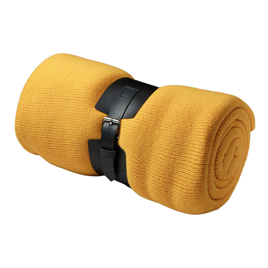 Плед  "Belt"; белый; 130 х 180 см; 100% акрил, с поясом
