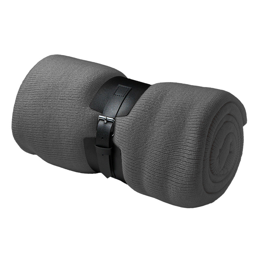 Плед  "Belt"; белый; 130 х 180 см; 100% акрил, с поясом