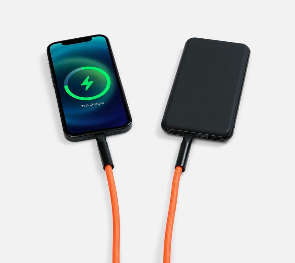 Кабель-ланьярд energyFlex Power Delivery 60 Вт, оранжевый