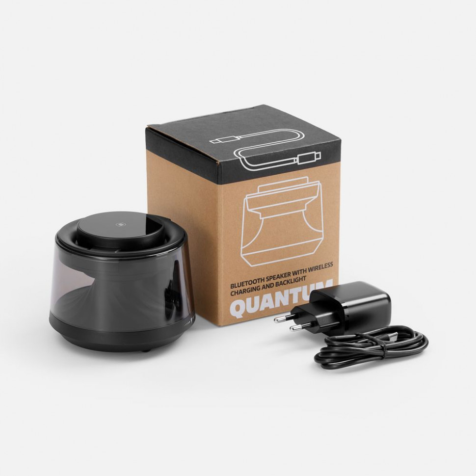 Bluetooth-колонка с подсветкой и беспроводной зарядкой Quantium
