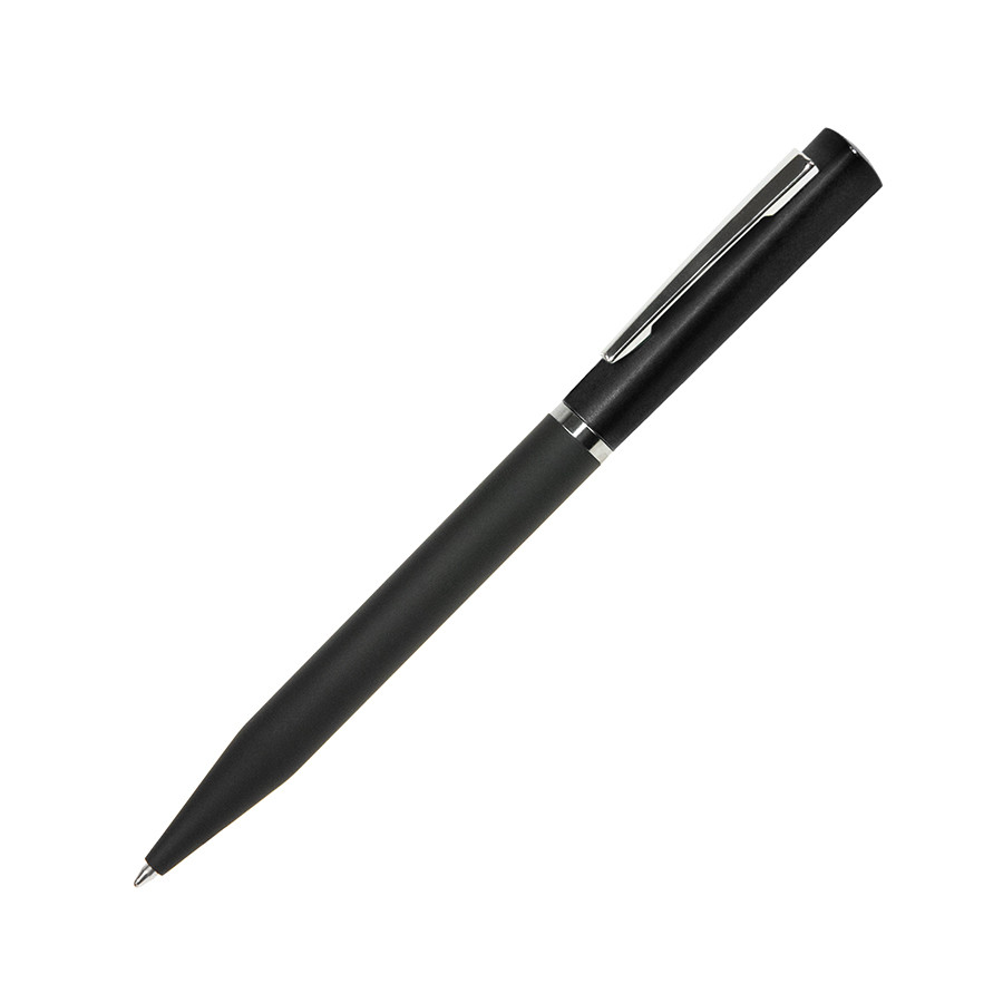 Ручка шариковая M1, пластик, металл, покрытие soft touch, зеленый, черный