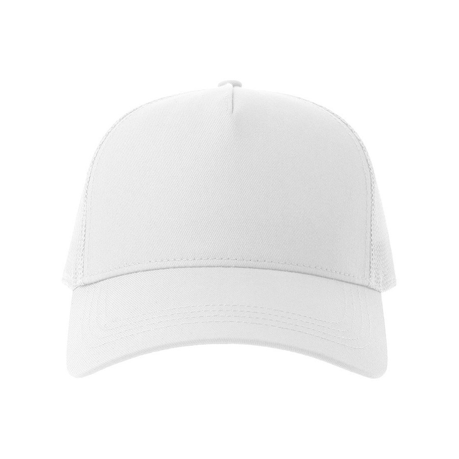 Бейсболка RAPPER COTTON-S, 5 клиньев, пластиковая застёжка, белый