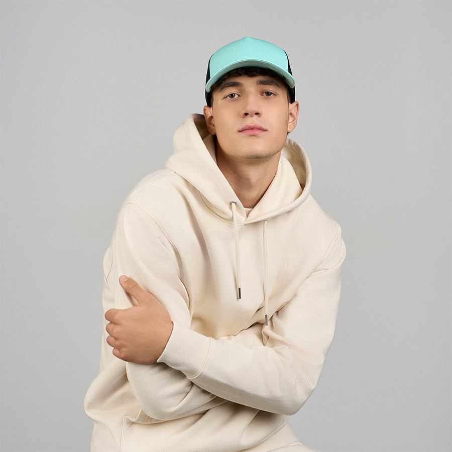 Бейсболка RAPPER COTTON-S, 5 клиньев, пластиковая застёжка, белый, красный, синий