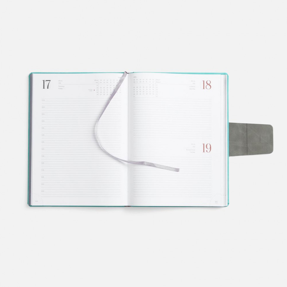 Ежедневник Grande Strap на заказ, датированный, бирюзовый
