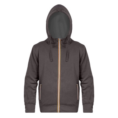 Толстовка худи на молнии с начесом LAS VEGAS MAN 280, темно-серый