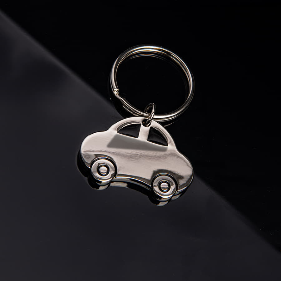 Брелок TITAN AUTO; 4,2 x 3 x 0,4 см; металл, серебристый