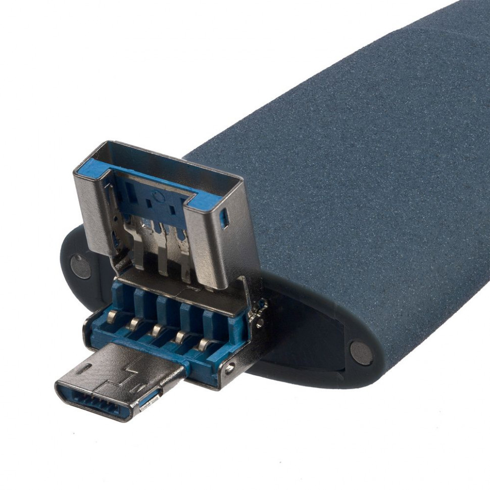 Флешка Pebble Universal, USB 3.0, серая