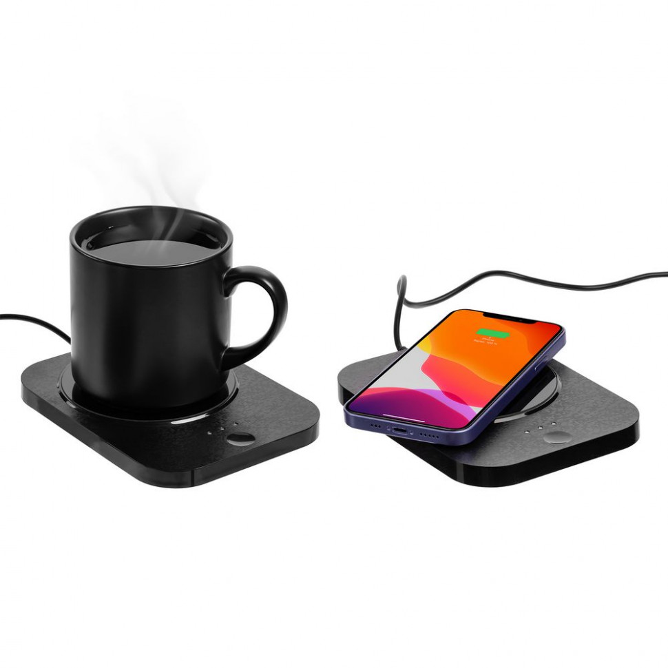 Кружка с подогревом и беспроводной зарядкой dualBase plus