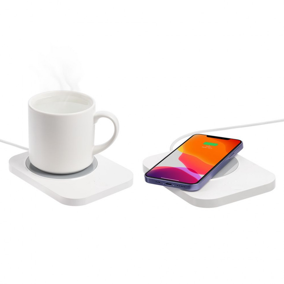 Кружка с подогревом и беспроводной зарядкой dualBase plus