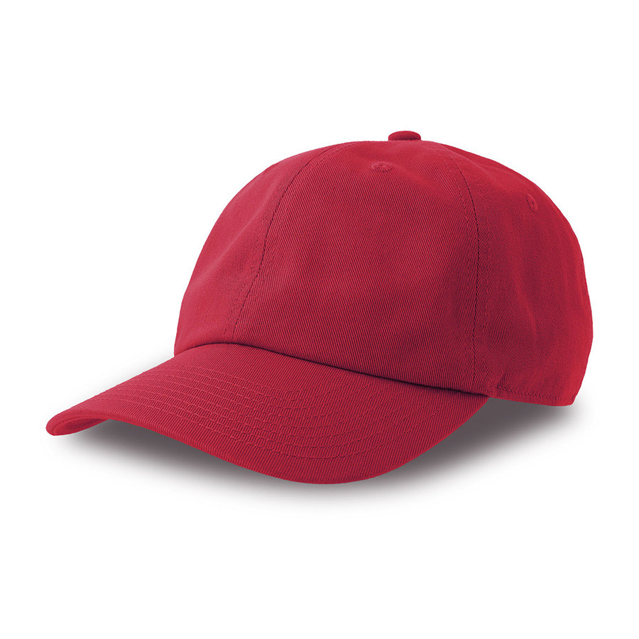 Бейсболка DAD HAT-S, 6 клиньев, металлическая застежка, красный