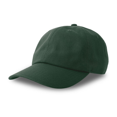 Бейсболка DAD HAT-S, 6 клиньев, металлическая застежка, темно-зелёный