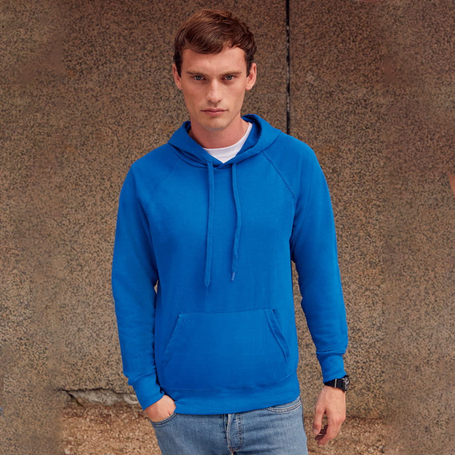 Толстовка без начеса LIGHTWEIGHT HOODED SWEAT 240, красный