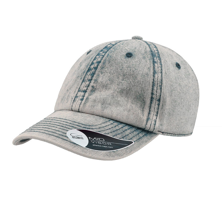 Бейсболка DAD HAT, 6 клиньев, металлическая застежка, голубой Бейсболка DAD HAT, 6 клиньев, металлическая застежка, голубой