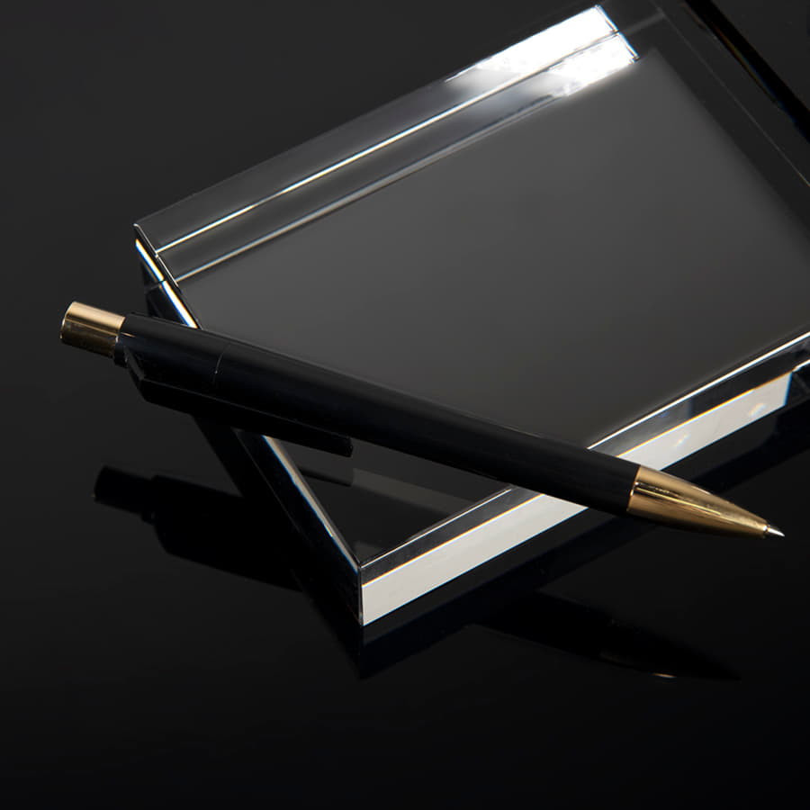 Ручка шариковая MOOD GOLD, черный, золотистый