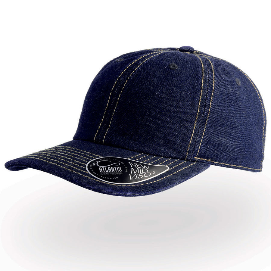 Бейсболка DAD HAT, 6 клиньев, металлическая застежка, джинсовый Бейсболка DAD HAT, 6 клиньев, металлическая застежка, джинсовый