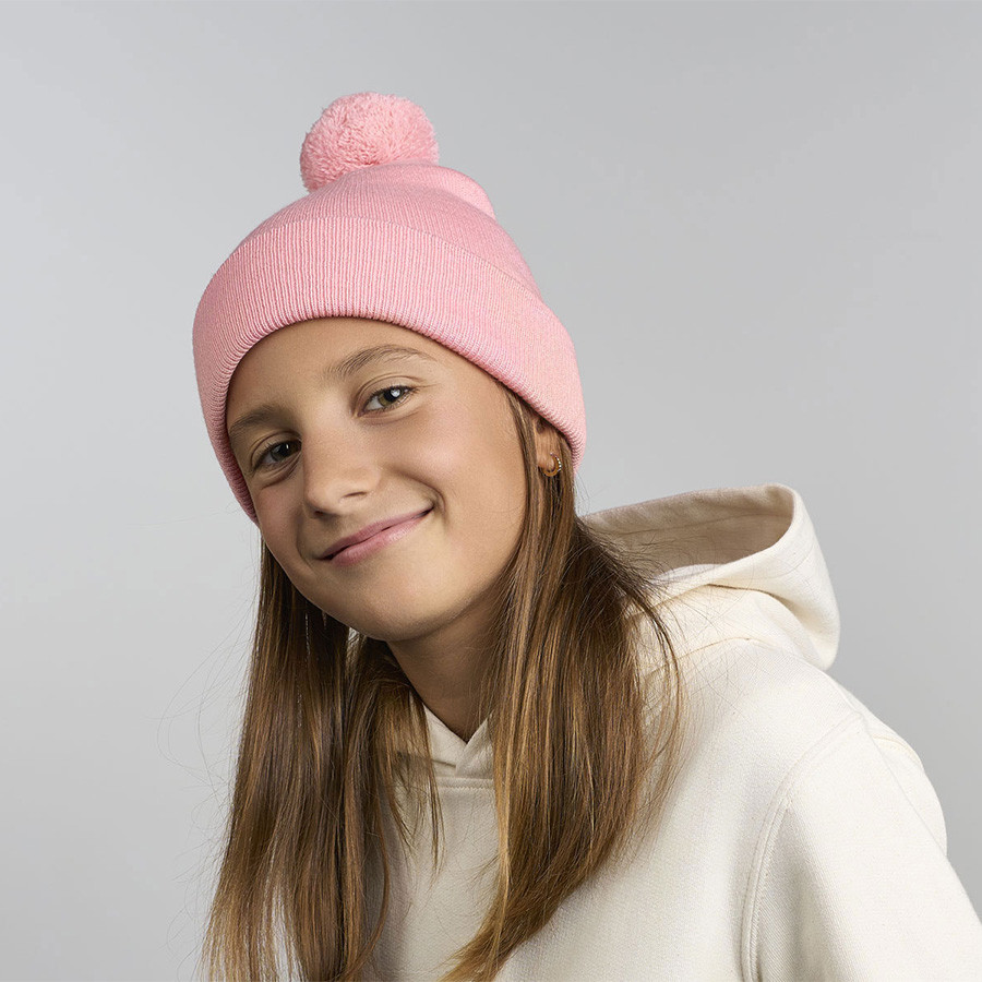 Шапка вязаная детская с помпоном KID WIND-S, черный