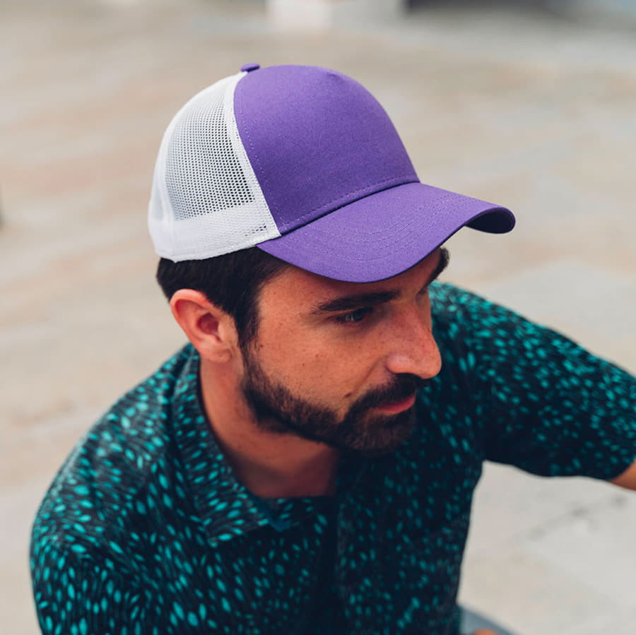 Бейсболка RAPPER COTTON, 5 клиньев, пластиковая застежка, черный