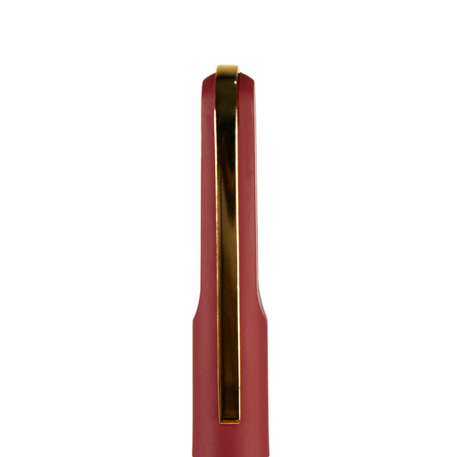 Ручка шариковая FARO, покрытие soft touch, бордовый, золотистый