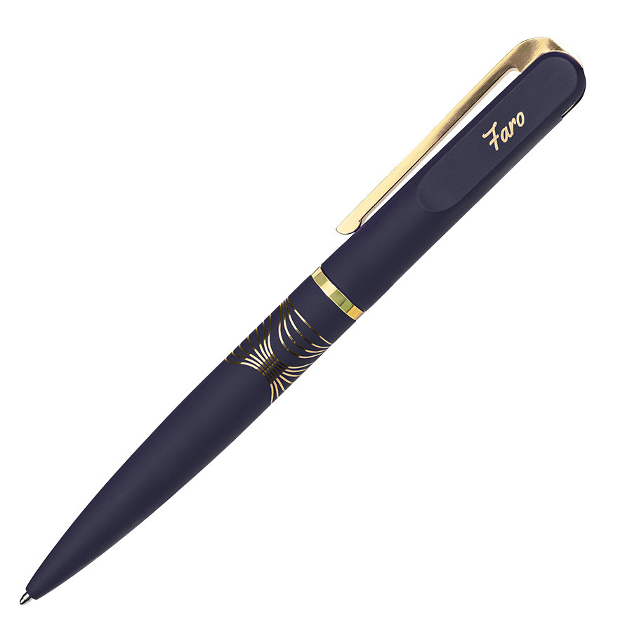Ручка шариковая FARO, покрытие soft touch, бордовый, золотистый