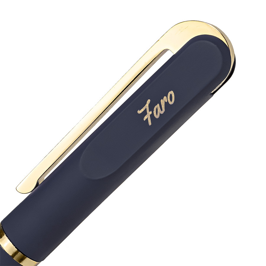 Ручка шариковая FARO, покрытие soft touch, бордовый, золотистый
