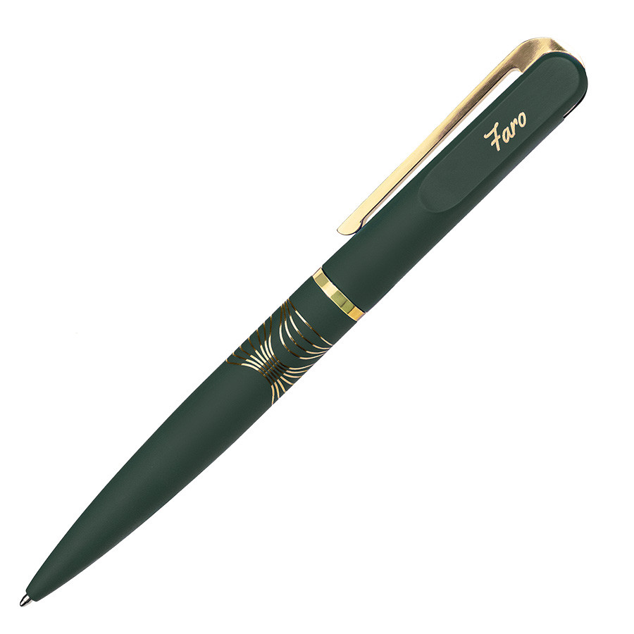 Ручка шариковая FARO, покрытие soft touch, бордовый, золотистый
