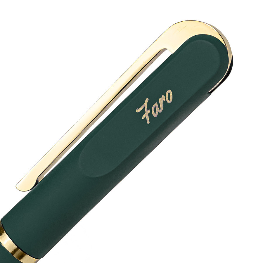 Ручка шариковая FARO, покрытие soft touch, бордовый, золотистый