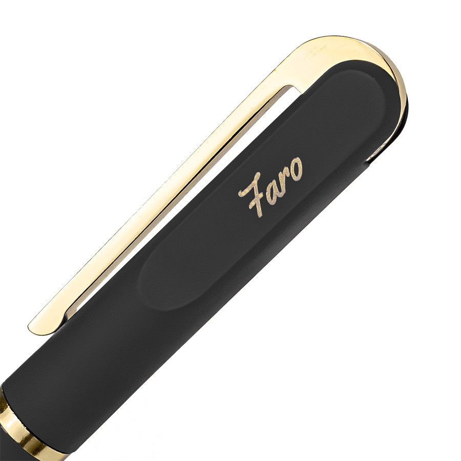 Ручка шариковая FARO, покрытие soft touch, бордовый, золотистый