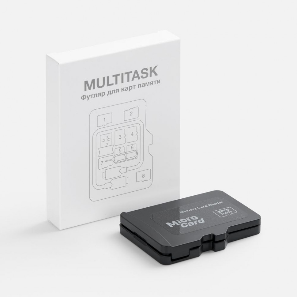 Органайзер для карт памяти и SIM с кардридером Multitask