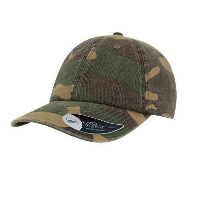 Бейсболка DAD HAT, 6 клиньев, металлическая застежка, зеленый камуфляж