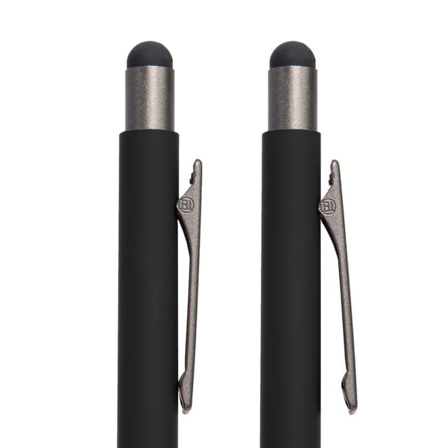 Ручка шариковая FACTOR GRIP со стилусом, красный, серый