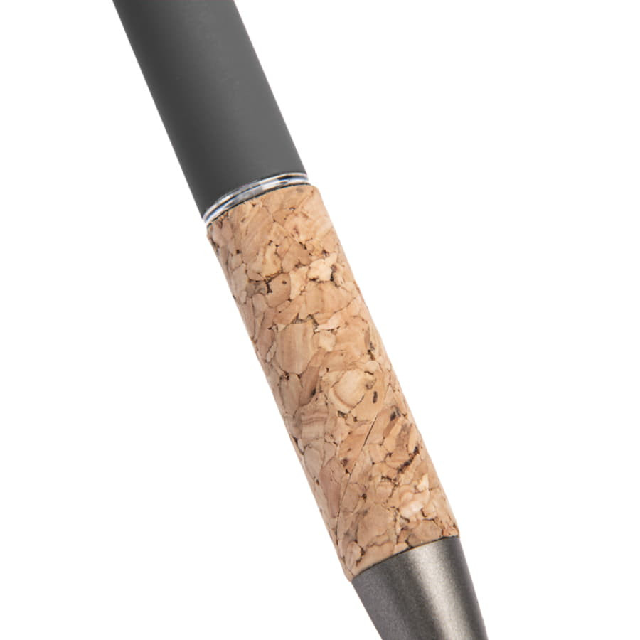 Ручка шариковая FACTOR GRIP со стилусом, красный, серый