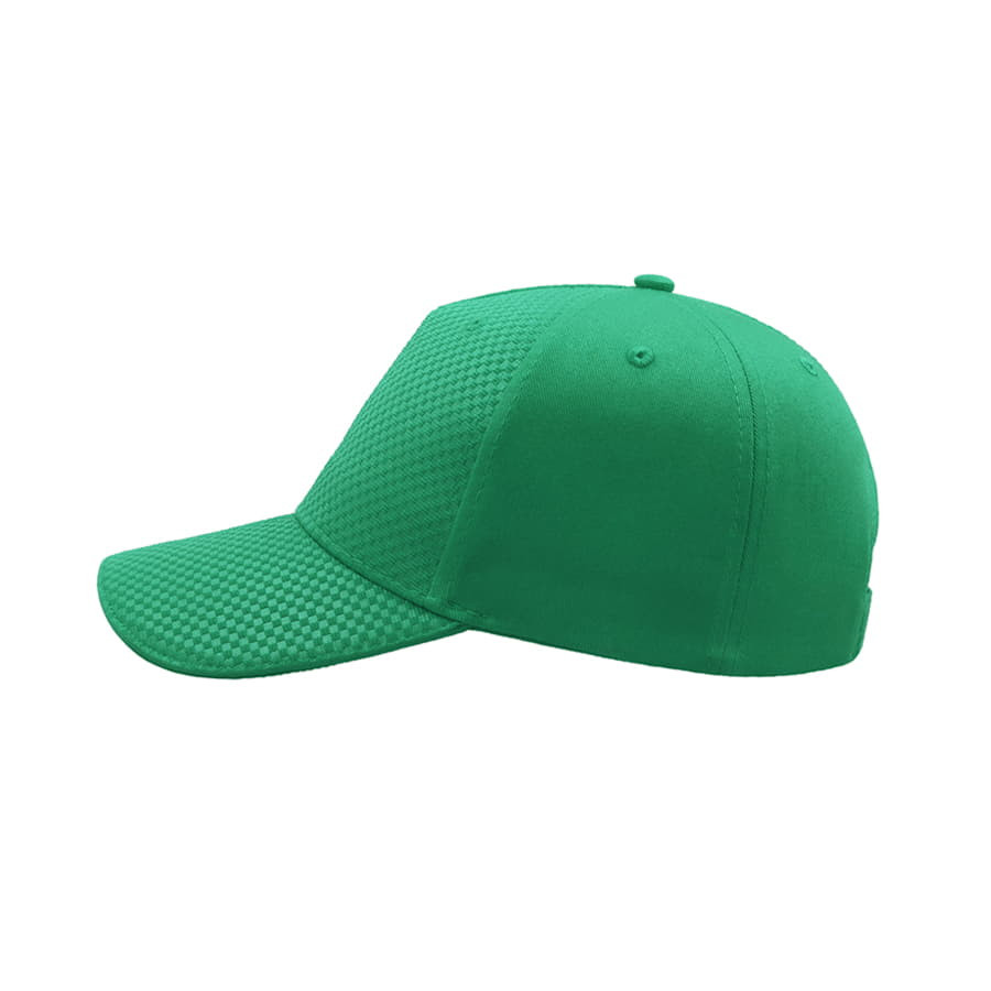 Бейсболка GEAR, 5 клиньев, застежка на липучке, зеленый