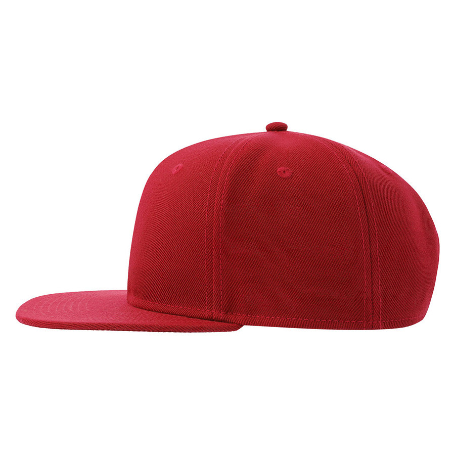 Бейсболка SNAP BACK-S, 6 клиньев, пластиковая застежка, красный