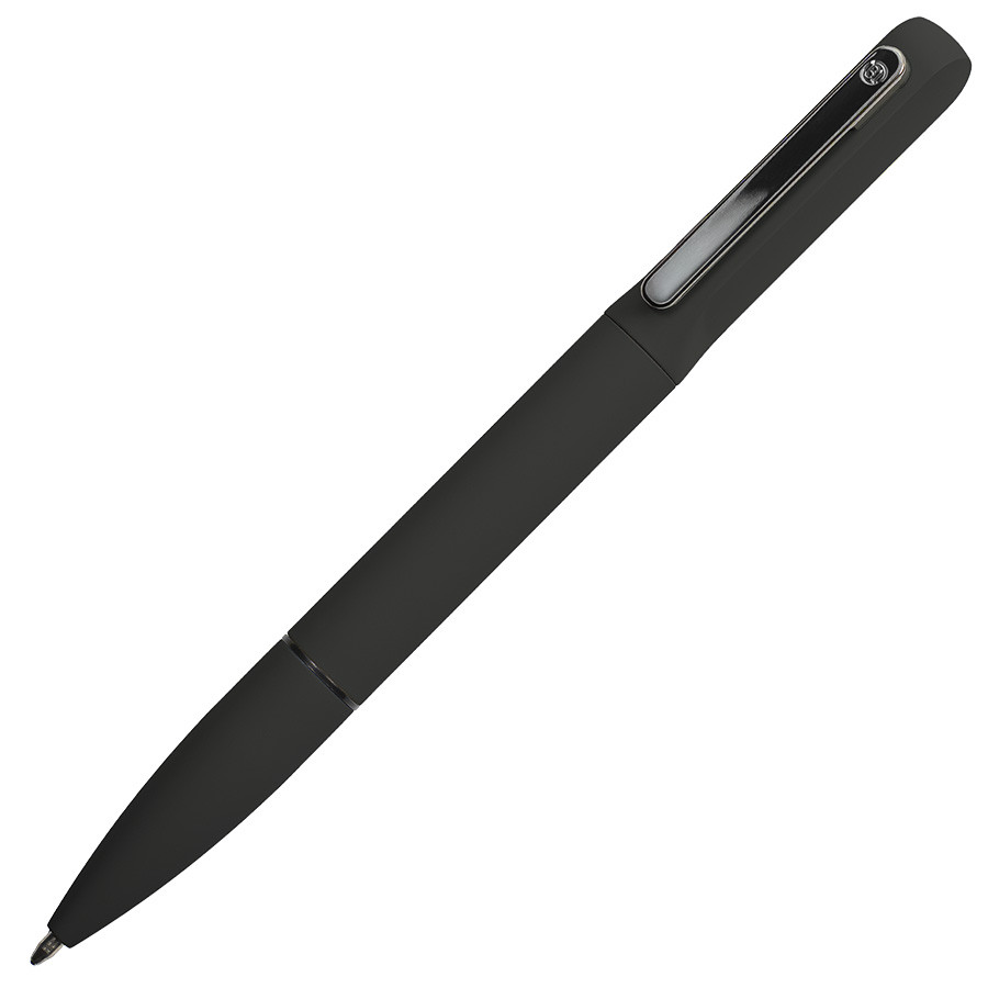 Ручка шариковая NEO с подсветкой после гравировки, soft touch, красный, серый
