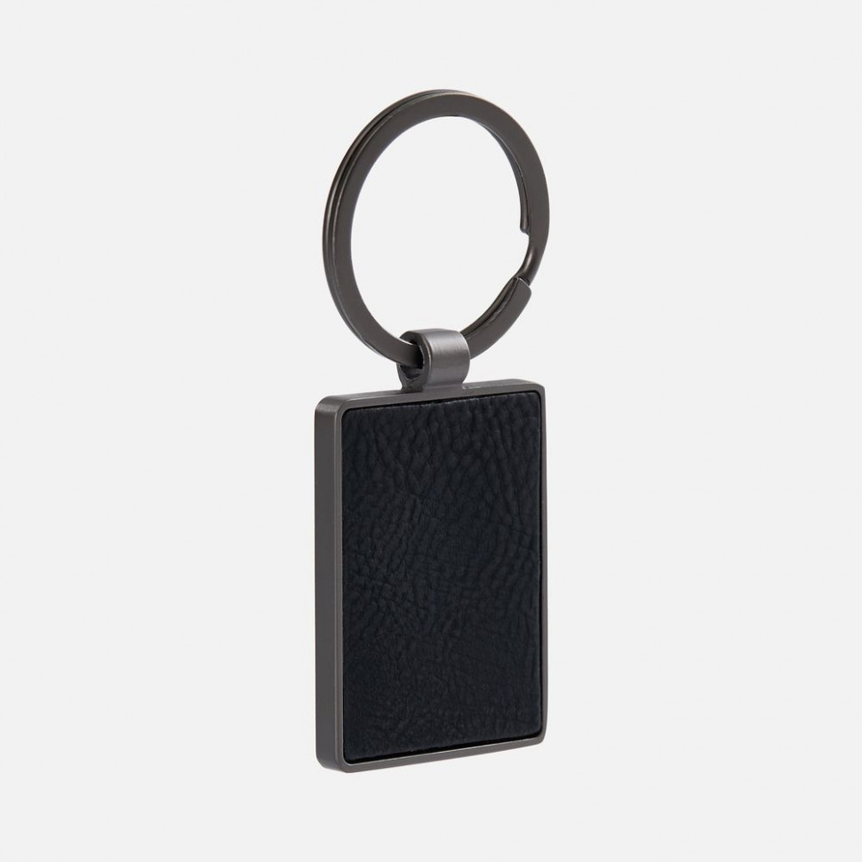 Брелок Gun Metal Leather Rectangle