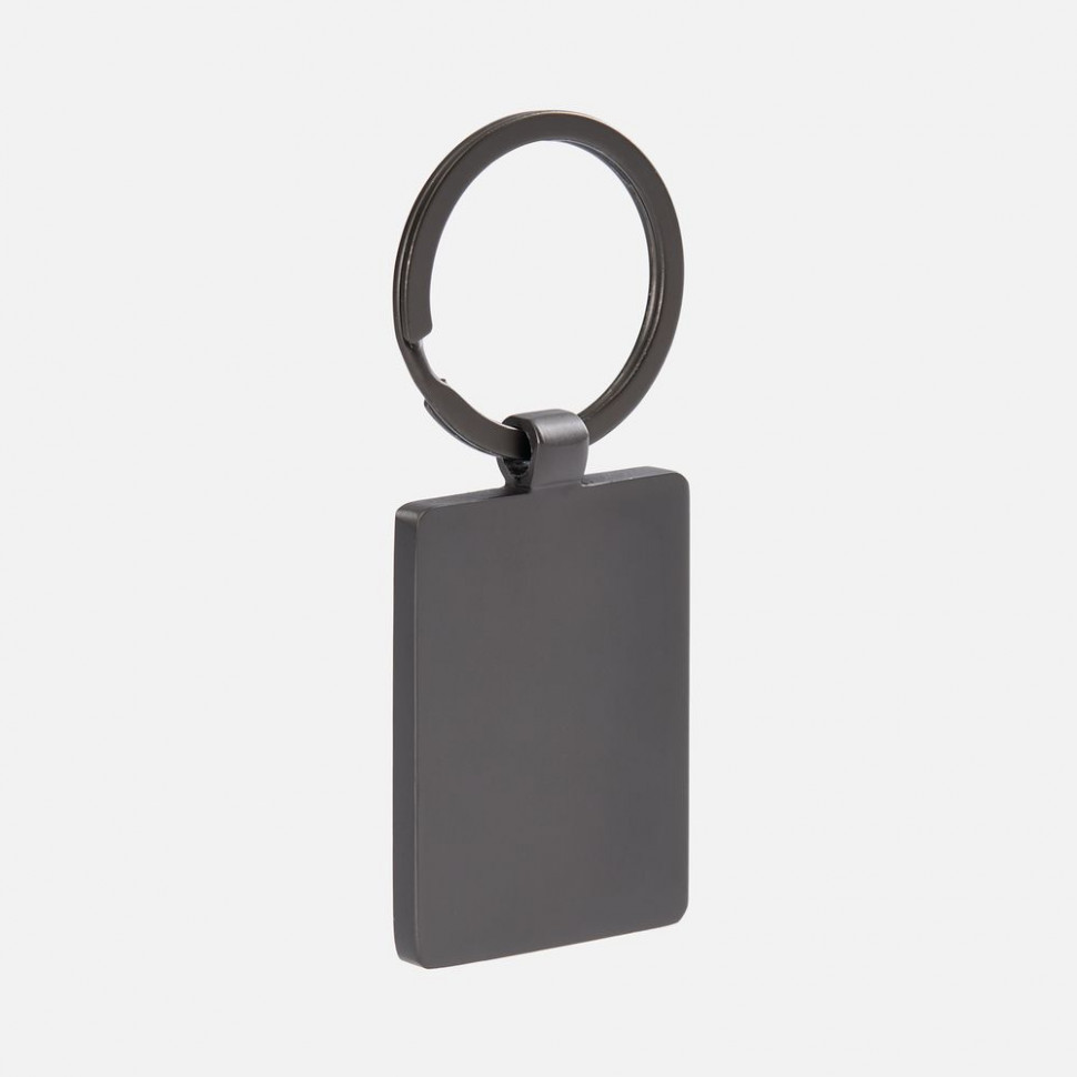 Брелок Gun Metal Leather Rectangle