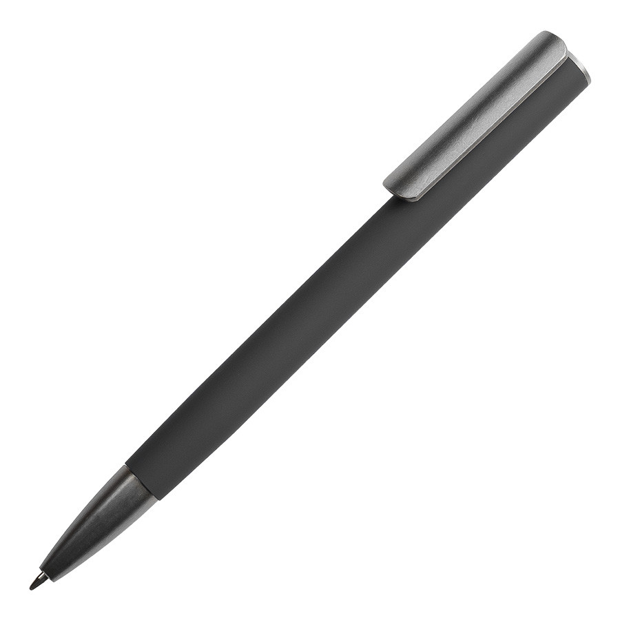 Ручка шариковая ELEGANCE с покрытием soft touch, красный, серый