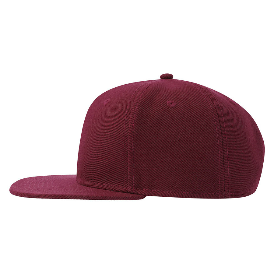 Бейсболка SNAP BACK-S, 6 клиньев, пластиковая застежка, темно-красный