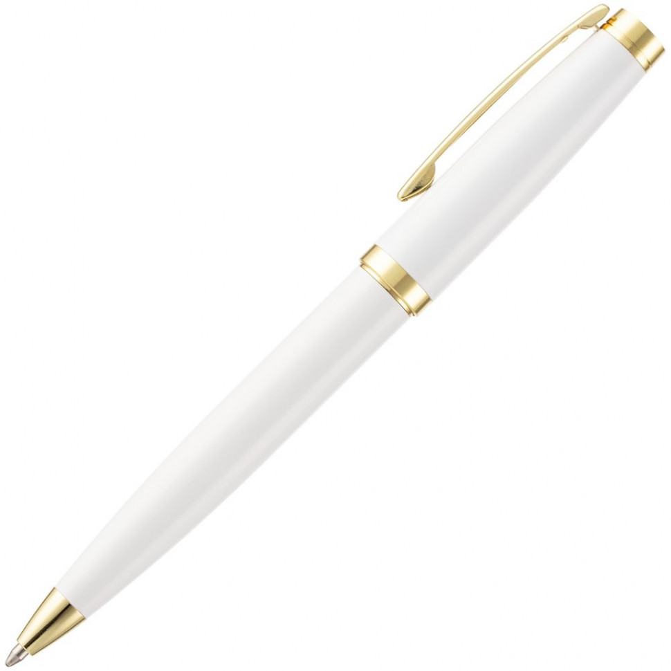 Ручка шариковая Letra Gold, глянцевая, белая