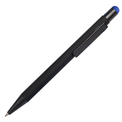 Ручка шариковая FACTOR BLACK со стилусом, черный, зеленый