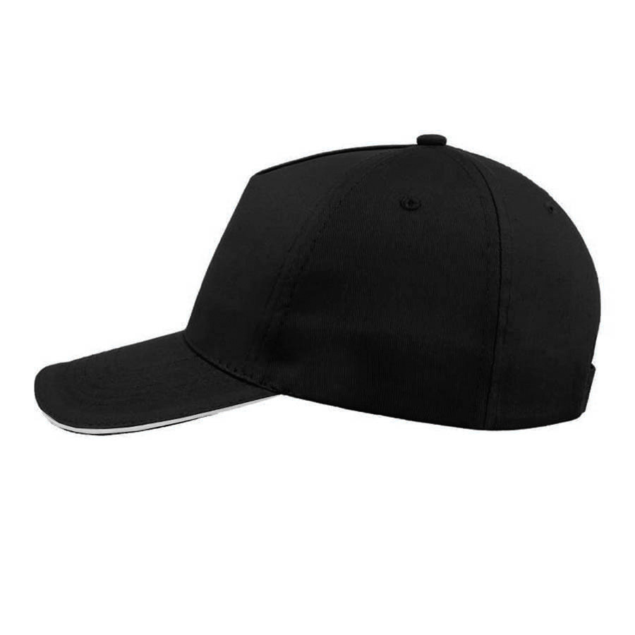 Бейсболка COVER SANDWICH 370, 5 клиньев, металлическая застежка, бежевый, синий