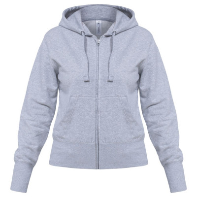 Толстовка женская Hooded Full Zip серый меланж