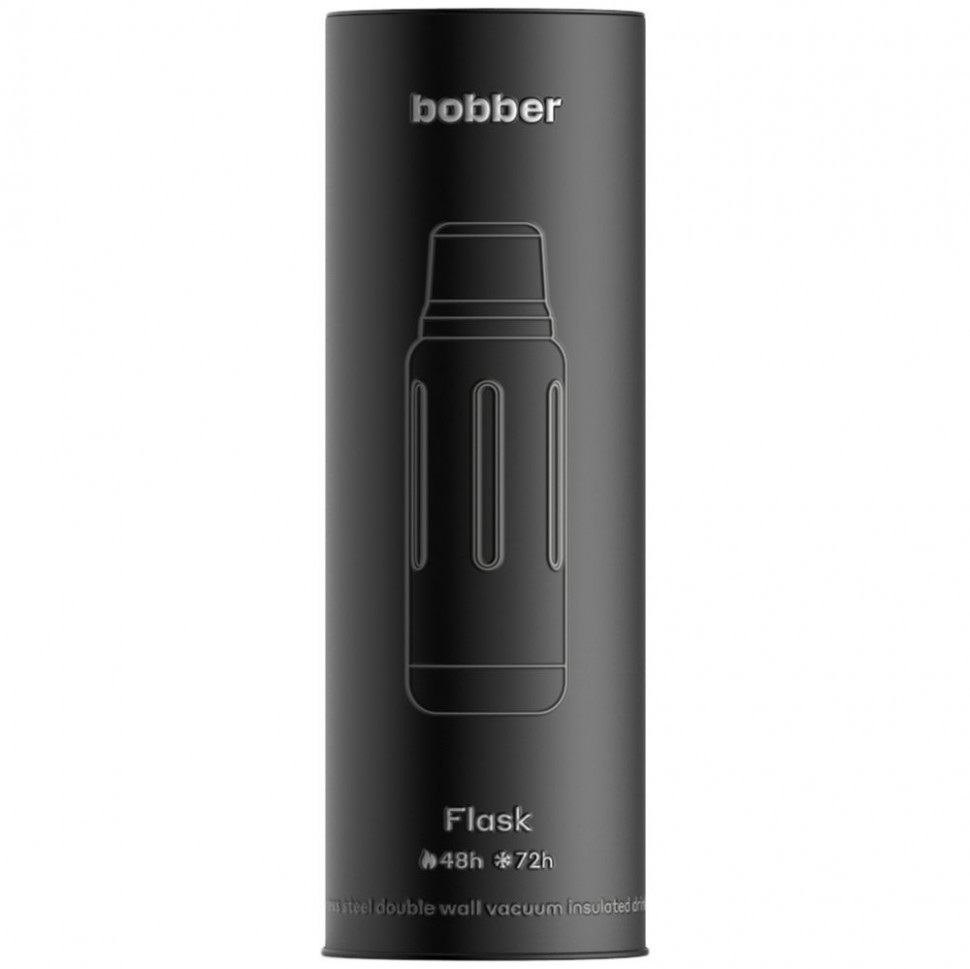 Термос Flask 1000, вакуумный, стальной матовый