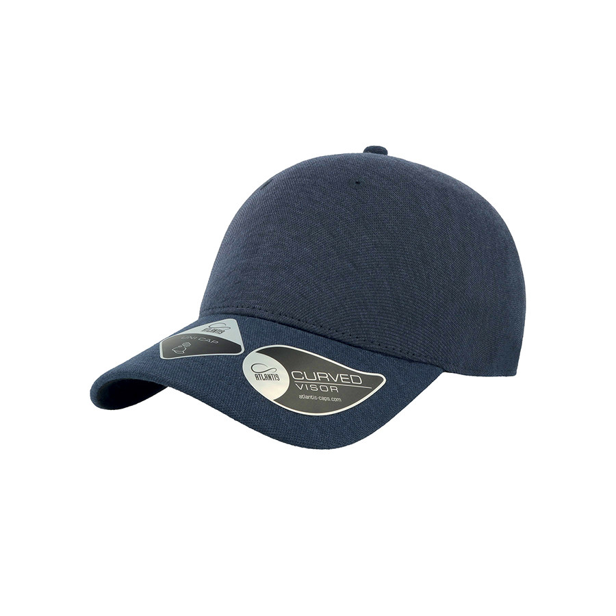 Бейсболка UNI-CAP PIQUET, без панелей и швов, без застежки, темно-синий