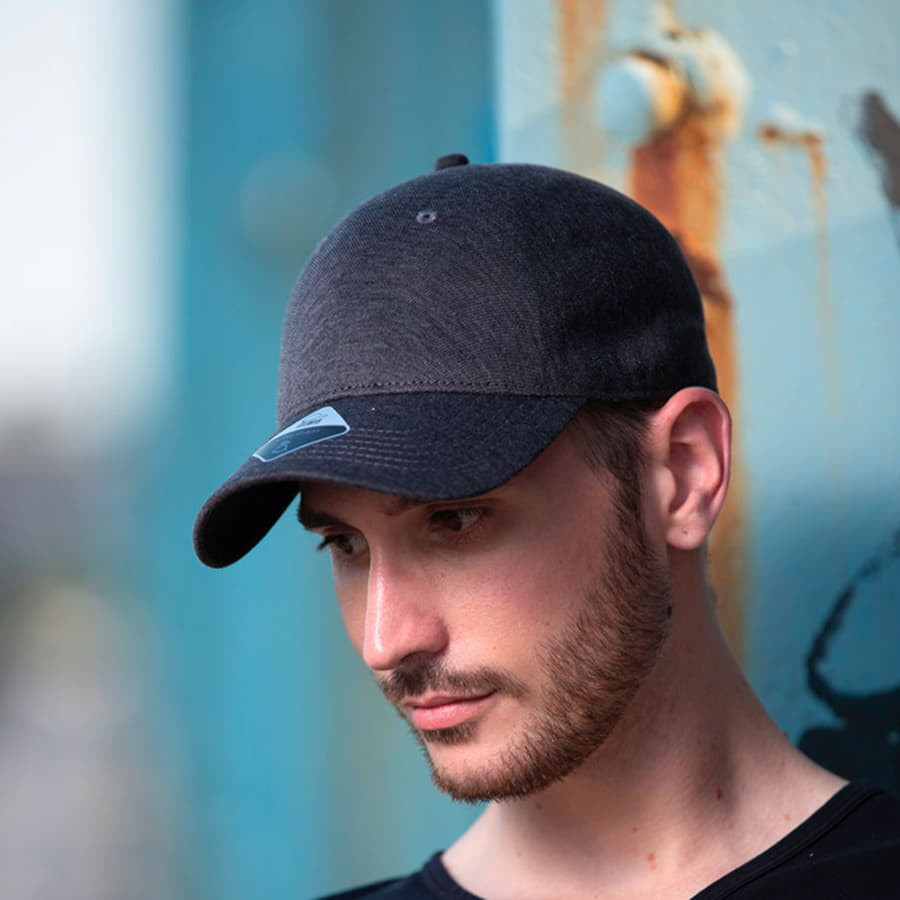 Бейсболка UNI-CAP PIQUET, без панелей и швов, без застежки, темно-синий